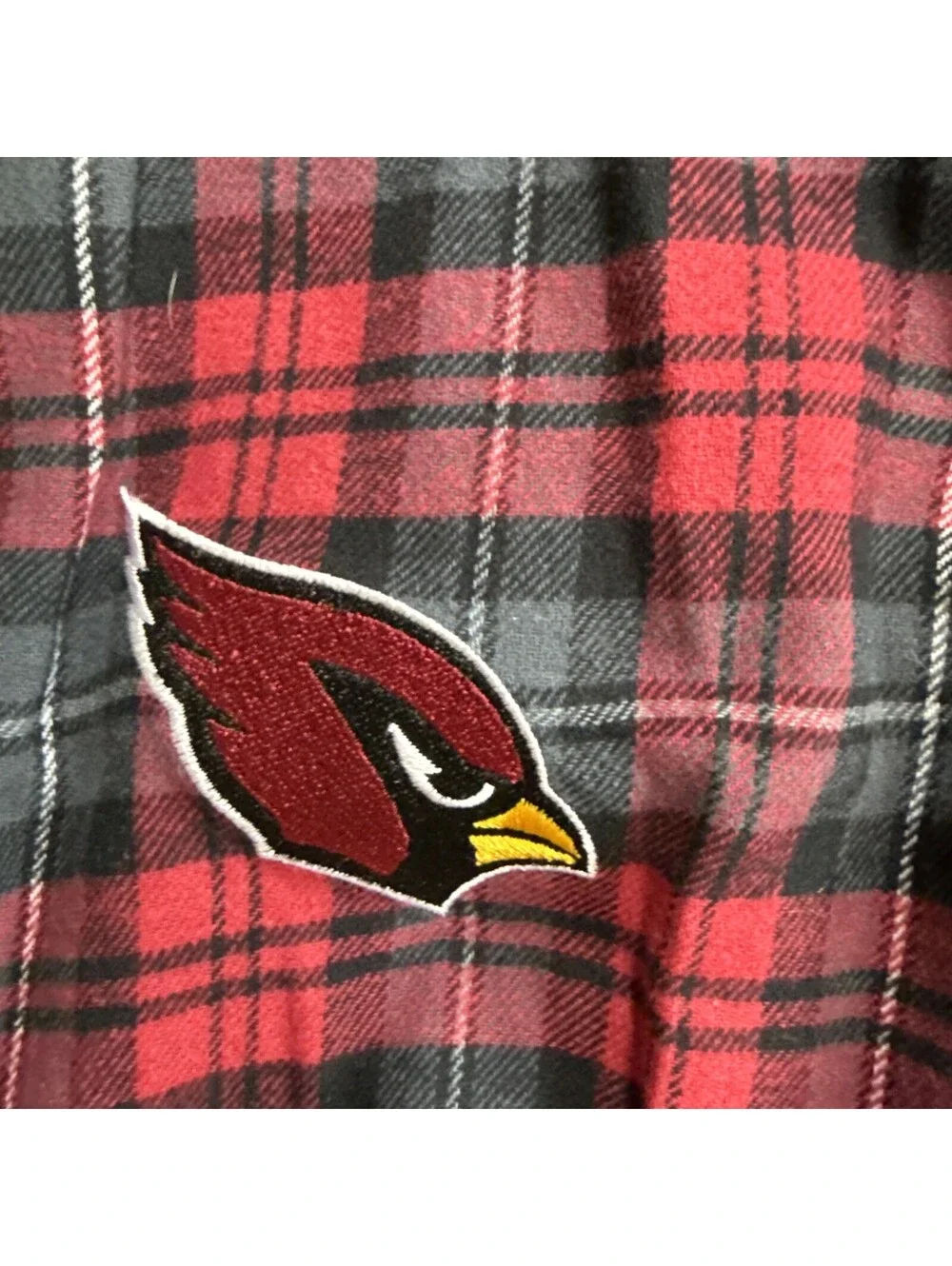 Arizona Cardinals NFL Women’s Short Sleeve Tee Flannel Pajama Set Size L (2446)